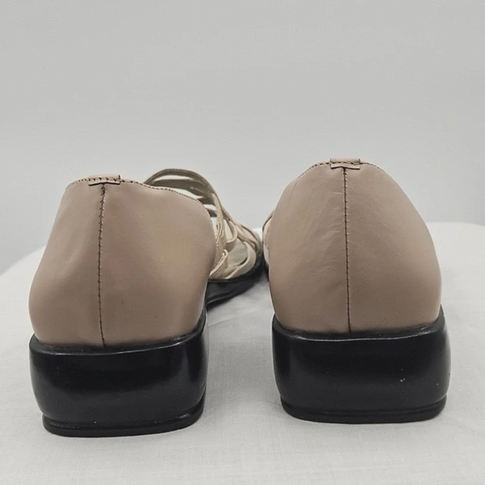 Judith Women's Tan Beige Strappy Block Heel Sandals Size 8‎